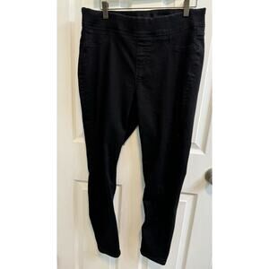Denim & Co Size 14 Easy Stretch Denim Regular Pull-On Jeggings Black A386231